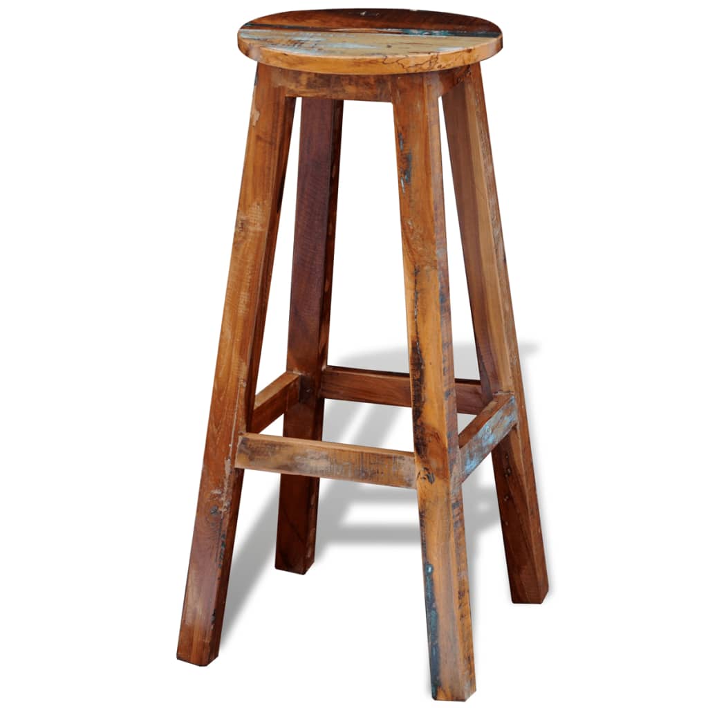Bar Stool Solid Reclaimed Wood- Table & Bar Stools - HomeShopIreland - Home Shop Ireland - Table & Bar Stools - Bar Stool Solid Reclaimed Wood