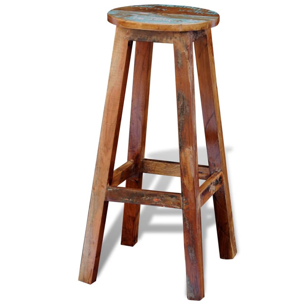 Bar Stool Solid Reclaimed Wood- Table & Bar Stools - HomeShopIreland - Home Shop Ireland - Table & Bar Stools - Bar Stool Solid Reclaimed Wood