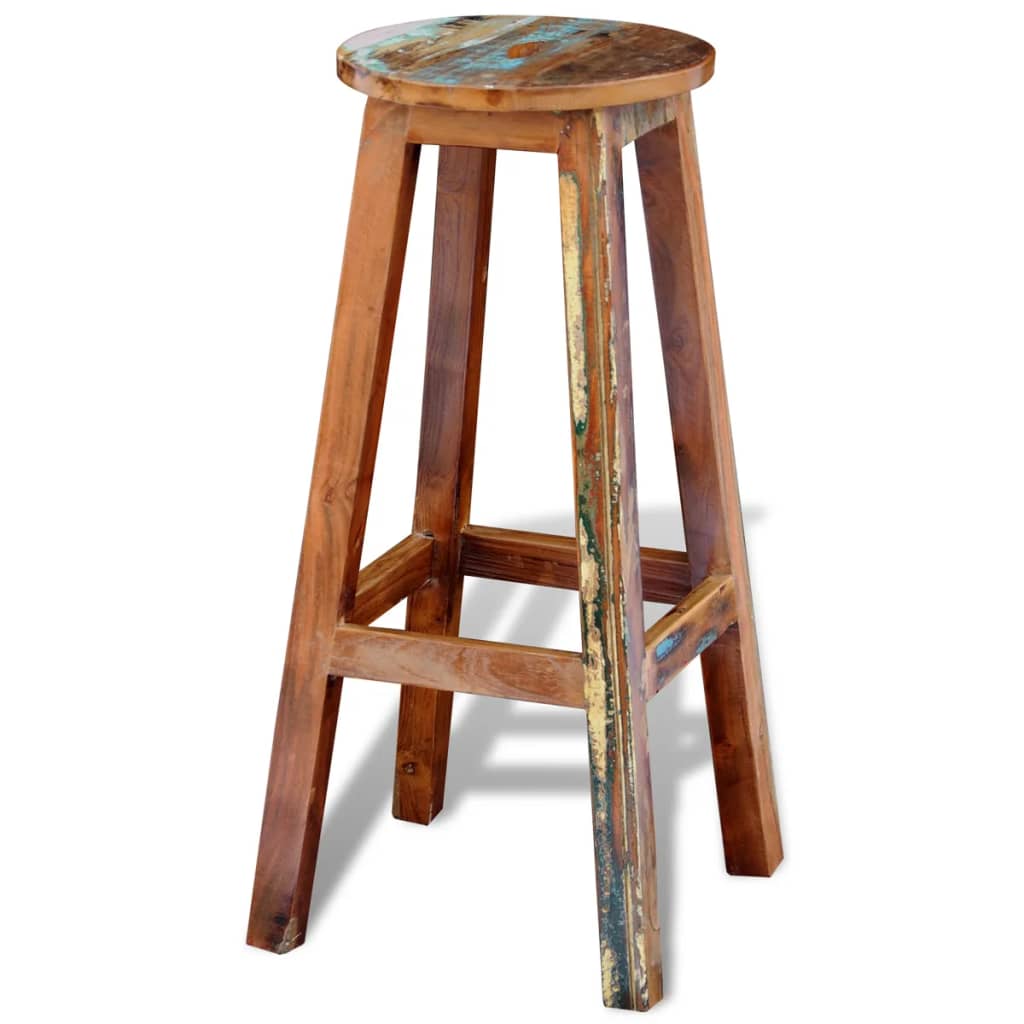 Bar Stool Solid Reclaimed Wood- Table & Bar Stools - HomeShopIreland - Home Shop Ireland - Table & Bar Stools - Bar Stool Solid Reclaimed Wood