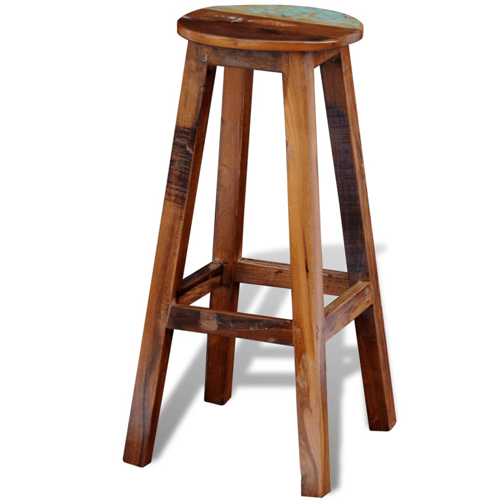 Bar Stool Solid Reclaimed Wood- Table & Bar Stools - HomeShopIreland - Home Shop Ireland - Table & Bar Stools - Bar Stool Solid Reclaimed Wood