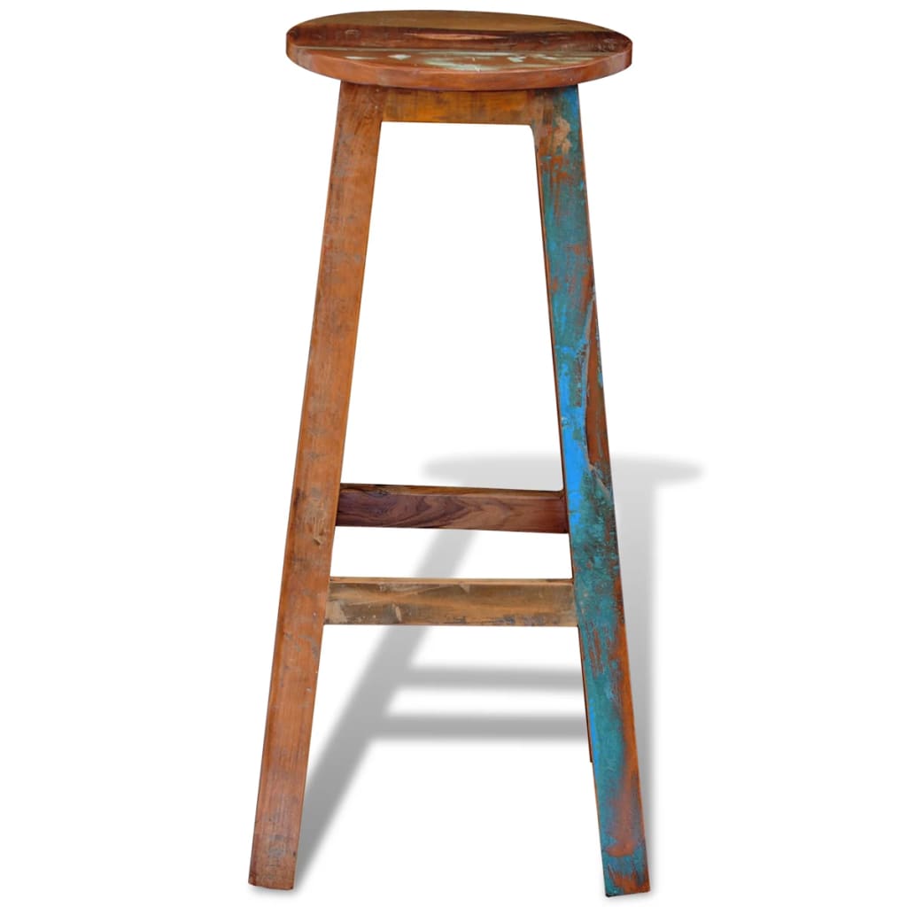 Bar Stool Solid Reclaimed Wood- Table & Bar Stools - HomeShopIreland - Home Shop Ireland - Table & Bar Stools - Bar Stool Solid Reclaimed Wood