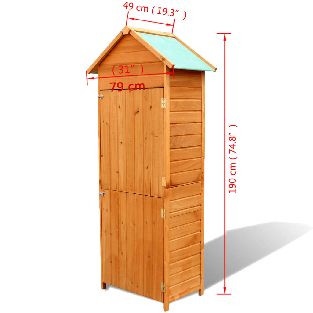 Garden Storage Cabinet Brown 79x49x190 cm- Outdoor Storage Boxes - HomeShopIreland - Home Shop Ireland - Outdoor Storage Boxes - Garden Storage Cabinet Brown 79x49x190 cm
