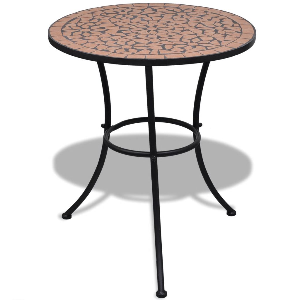3 Piece Bistro Set Ceramic Tile Terracotta- Outdoor Furniture Sets - HomeShopIreland - Home Shop Ireland - Outdoor Furniture Sets - 3 Piece Bistro Set Ceramic Tile Terracotta