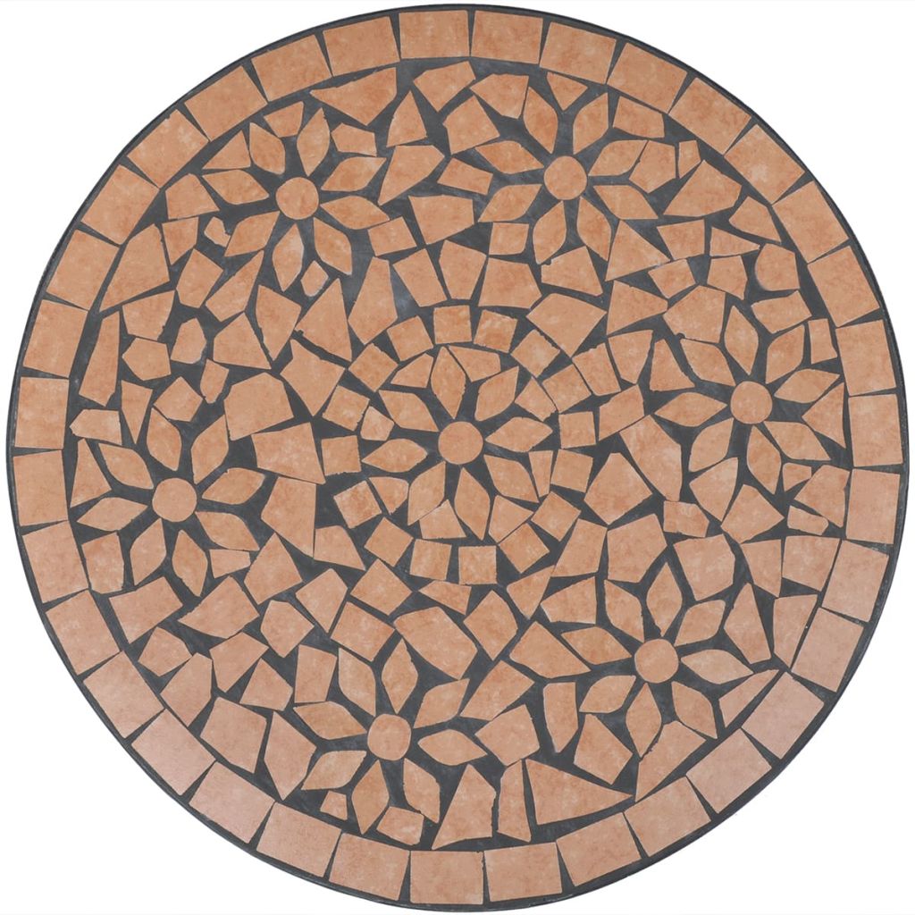 3 Piece Bistro Set Ceramic Tile Terracotta- Outdoor Furniture Sets - HomeShopIreland - Home Shop Ireland - Outdoor Furniture Sets - 3 Piece Bistro Set Ceramic Tile Terracotta