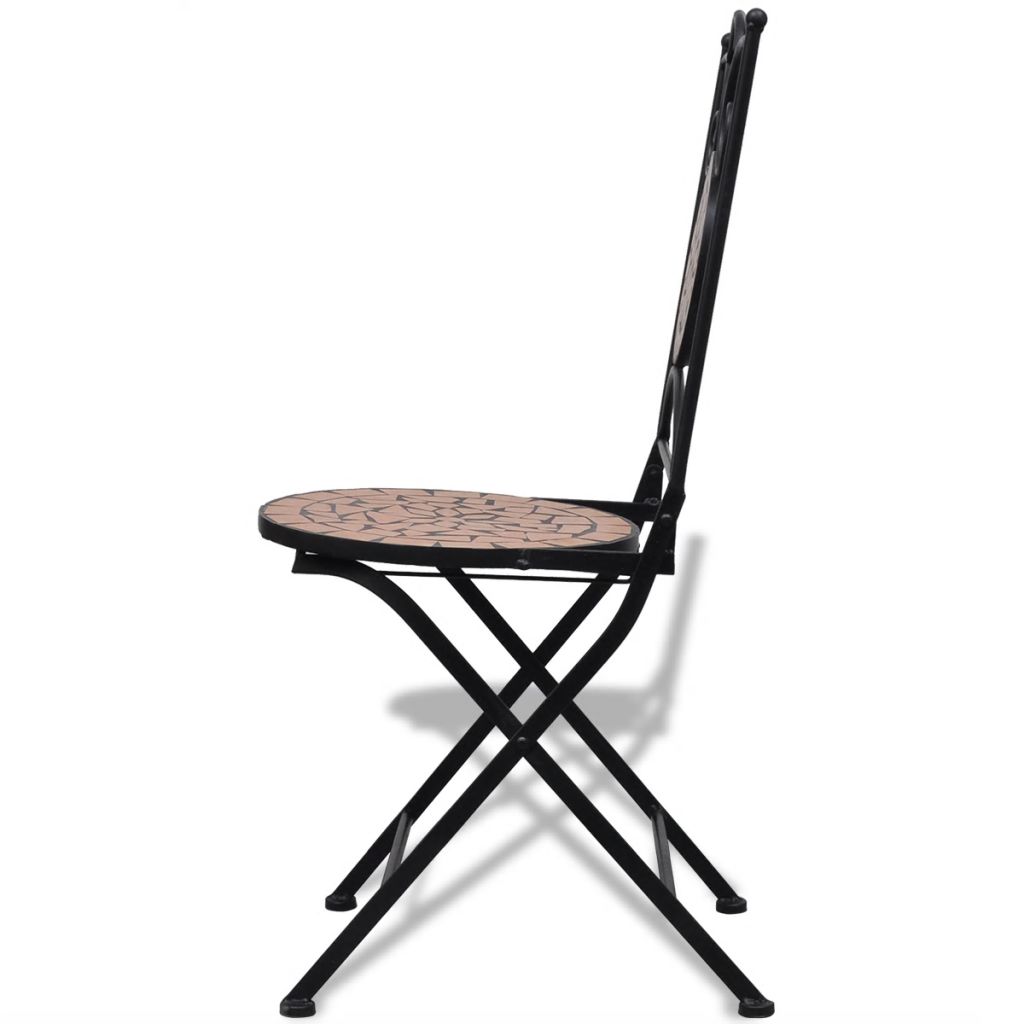 3 Piece Bistro Set Ceramic Tile Terracotta- Outdoor Furniture Sets - HomeShopIreland - Home Shop Ireland - Outdoor Furniture Sets - 3 Piece Bistro Set Ceramic Tile Terracotta