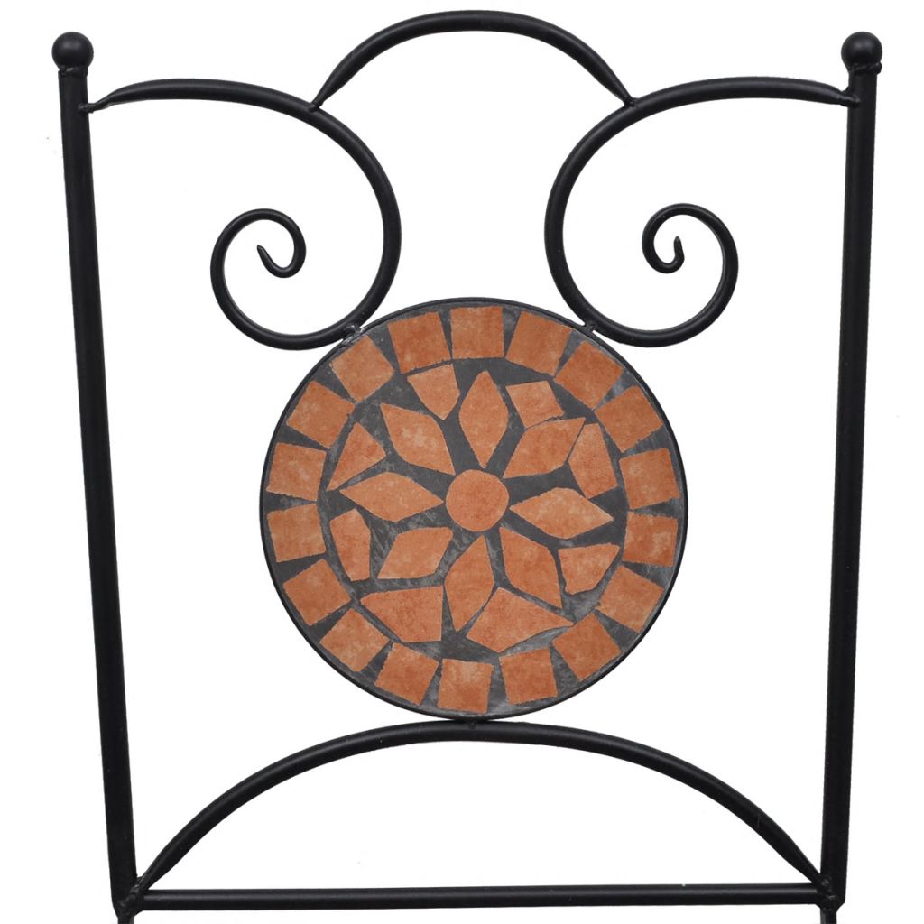 3 Piece Bistro Set Ceramic Tile Terracotta- Outdoor Furniture Sets - HomeShopIreland - Home Shop Ireland - Outdoor Furniture Sets - 3 Piece Bistro Set Ceramic Tile Terracotta