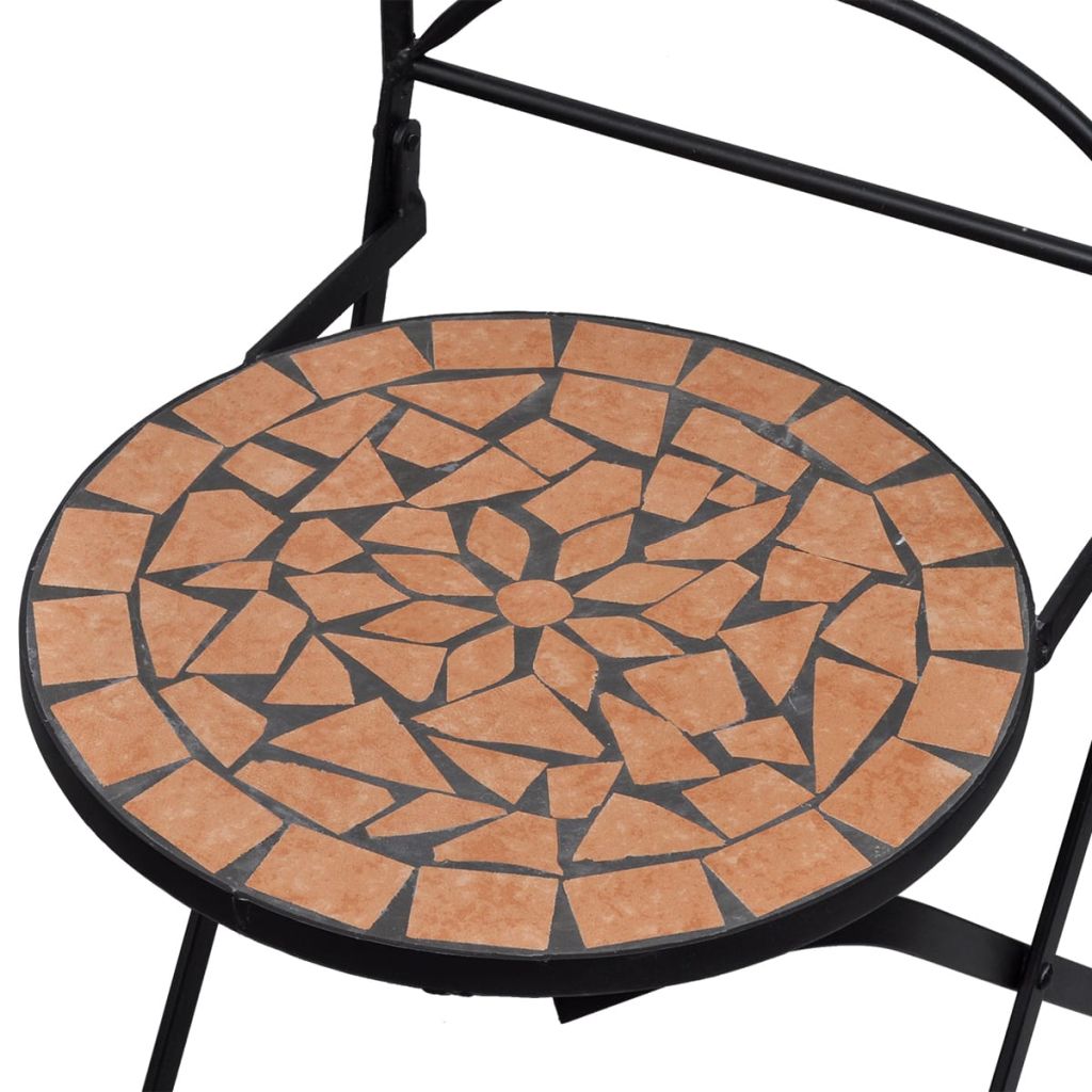 3 Piece Bistro Set Ceramic Tile Terracotta- Outdoor Furniture Sets - HomeShopIreland - Home Shop Ireland - Outdoor Furniture Sets - 3 Piece Bistro Set Ceramic Tile Terracotta