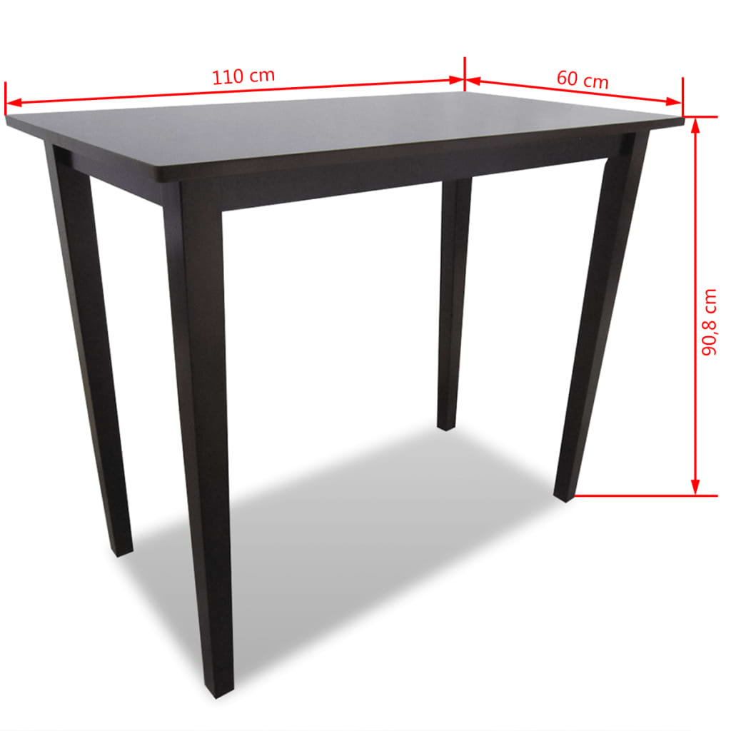 Wooden Bar Table Brown- Kitchen & Dining Room Tables - HomeShopIreland - Home Shop Ireland - Kitchen & Dining Room Tables - Wooden Bar Table Brown