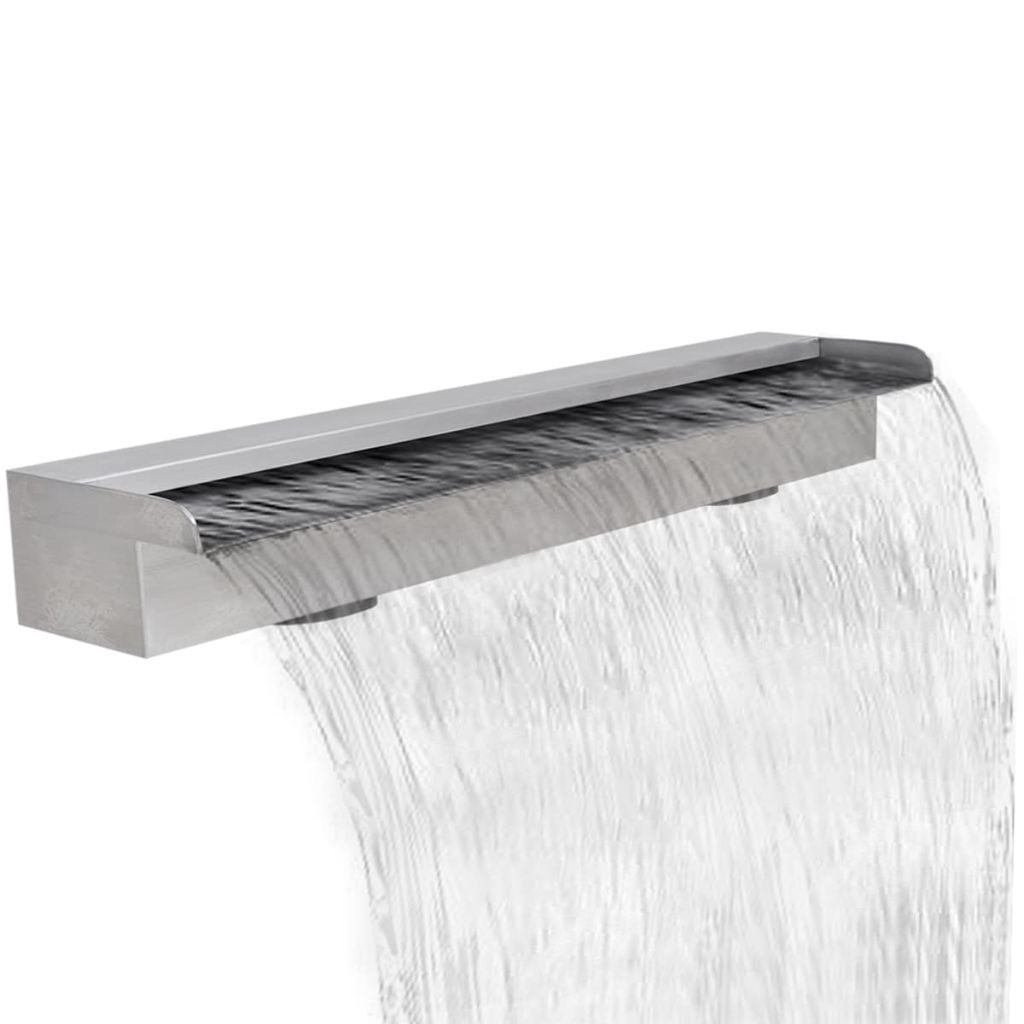 Rectangular Waterfall Pool Fountain Stainless Steel 90 cm- Fountains & Waterfalls - HomeShopIreland - Home Shop Ireland - Fountains & Waterfalls - Rectangular Waterfall Pool Fountain Stainless Steel 90 cm
