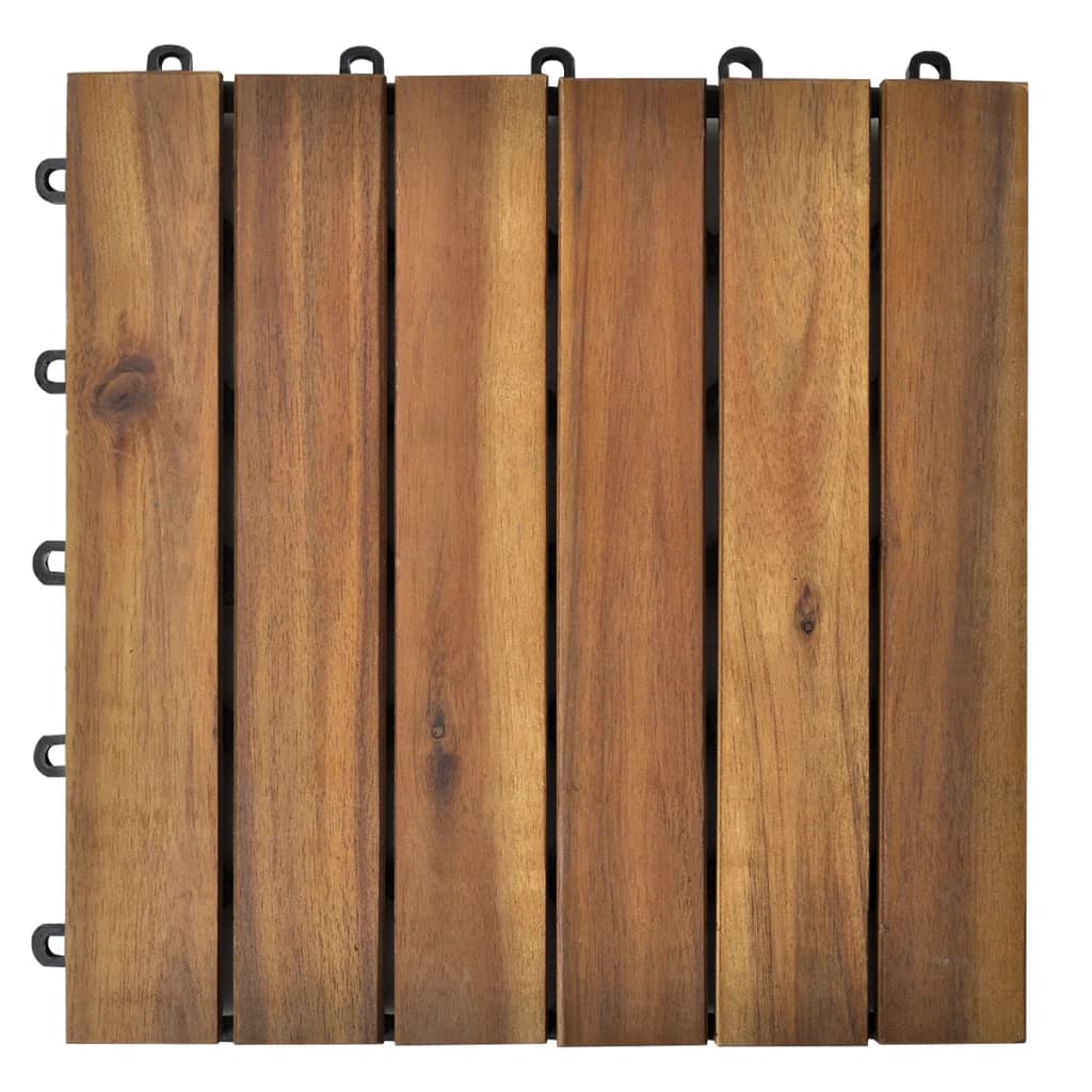 Decking Tiles Vertical Pattern 30 x 30 cm Acacia Set of 20- Flooring & Carpet - HomeShopIreland - Home Shop Ireland - Flooring & Carpet - Decking Tiles Vertical Pattern 30 x 30 cm Acacia Set of 20