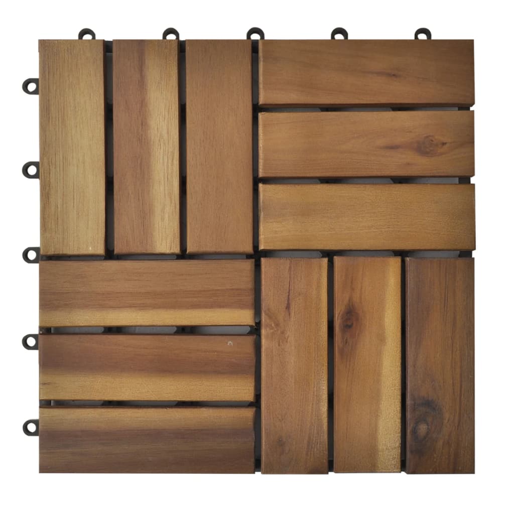 Decking Tiles 30 x 30 cm Acacia Set of 20- Flooring & Carpet - HomeShopIreland - Home Shop Ireland - Flooring & Carpet - Decking Tiles 30 x 30 cm Acacia Set of 20