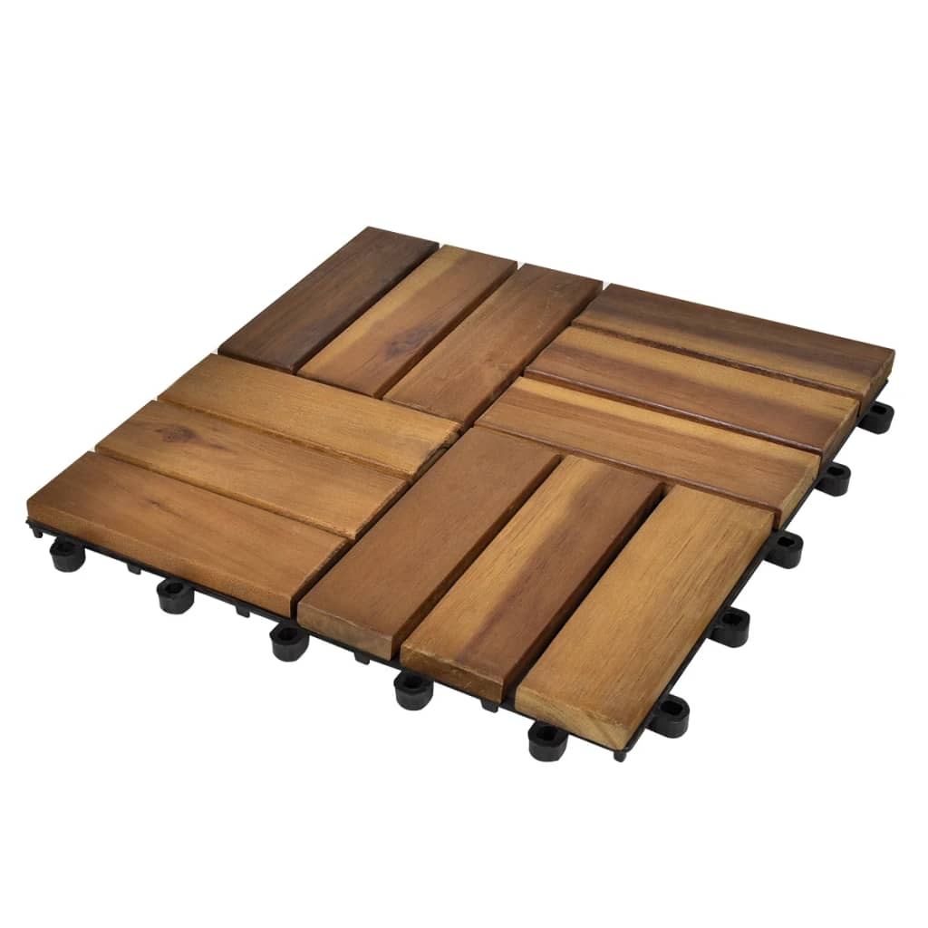 Decking Tiles 30 x 30 cm Acacia Set of 30- Flooring & Carpet - HomeShopIreland - Home Shop Ireland - Flooring & Carpet - Decking Tiles 30 x 30 cm Acacia Set of 30