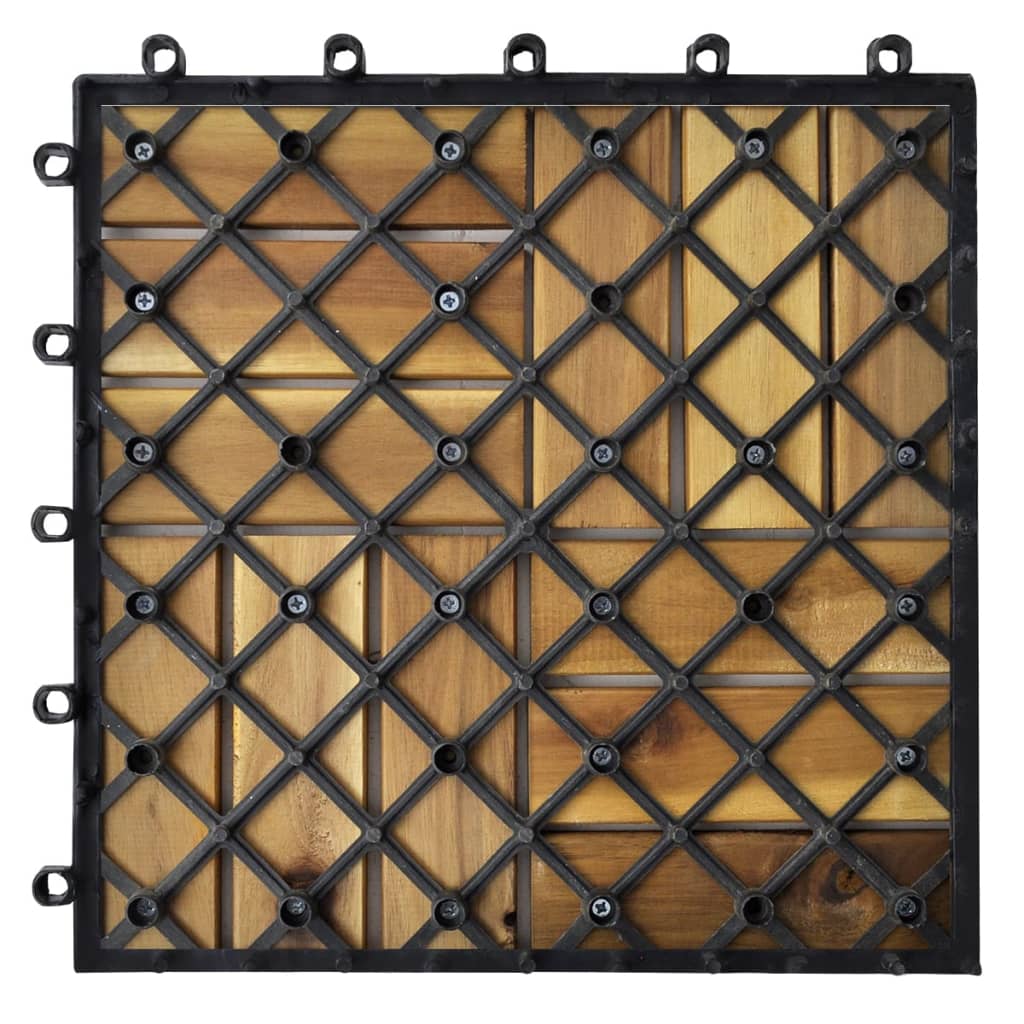 Decking Tiles 30 x 30 cm Acacia Set of 30- Flooring & Carpet - HomeShopIreland - Home Shop Ireland - Flooring & Carpet - Decking Tiles 30 x 30 cm Acacia Set of 30