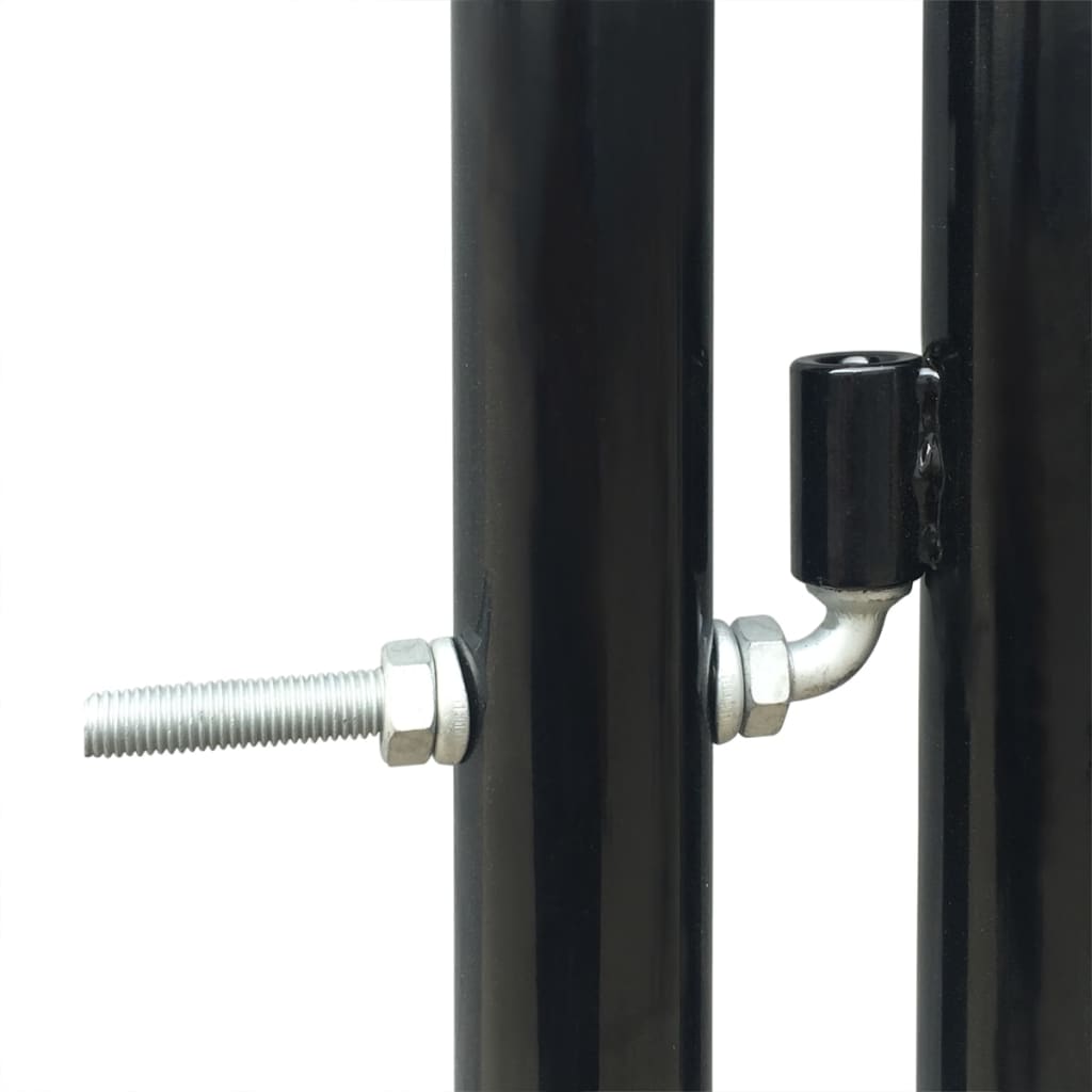 Black Single Door Fence Gate 100 x 225 cm- Gates - HomeShopIreland - Home Shop Ireland - Gates - Black Single Door Fence Gate 100 x 225 cm