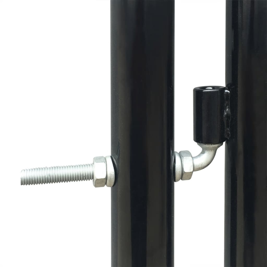 Black Double Door Fence Gate 300 x 175 cm- Gates - HomeShopIreland - Home Shop Ireland - Gates - Black Double Door Fence Gate 300 x 175 cm