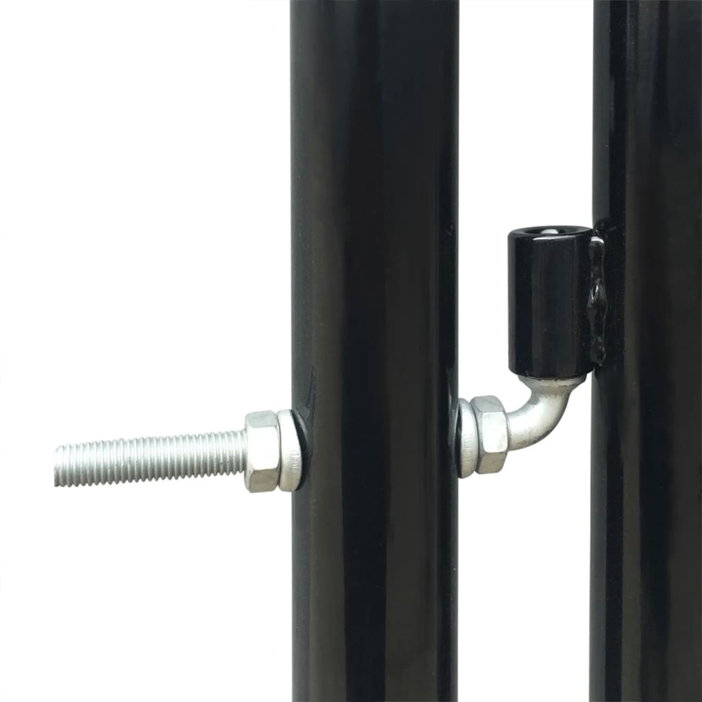 Black Double Door Fence Gate 300 x 225 cm- Gates - HomeShopIreland - Home Shop Ireland - Gates - Black Double Door Fence Gate 300 x 225 cm