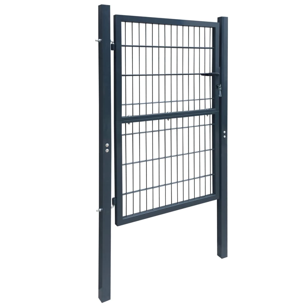 2D Fence Gate (Single) Anthracite Grey 106 x 210 cm- Gates - HomeShopIreland - Home Shop Ireland - Gates - 2D Fence Gate (Single) Anthracite Grey 106 x 210 cm