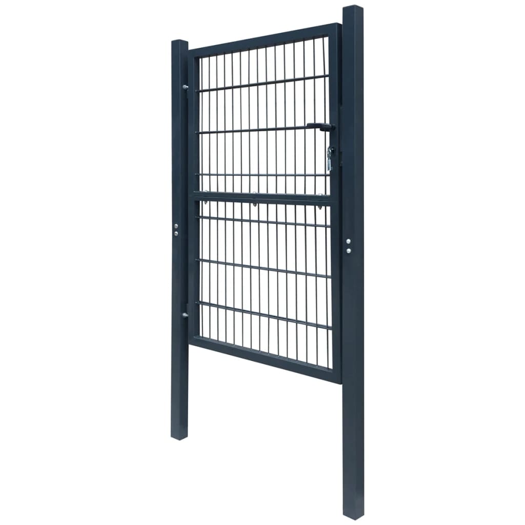 2D Fence Gate (Single) Anthracite Grey 106 x 210 cm- Gates - HomeShopIreland - Home Shop Ireland - Gates - 2D Fence Gate (Single) Anthracite Grey 106 x 210 cm