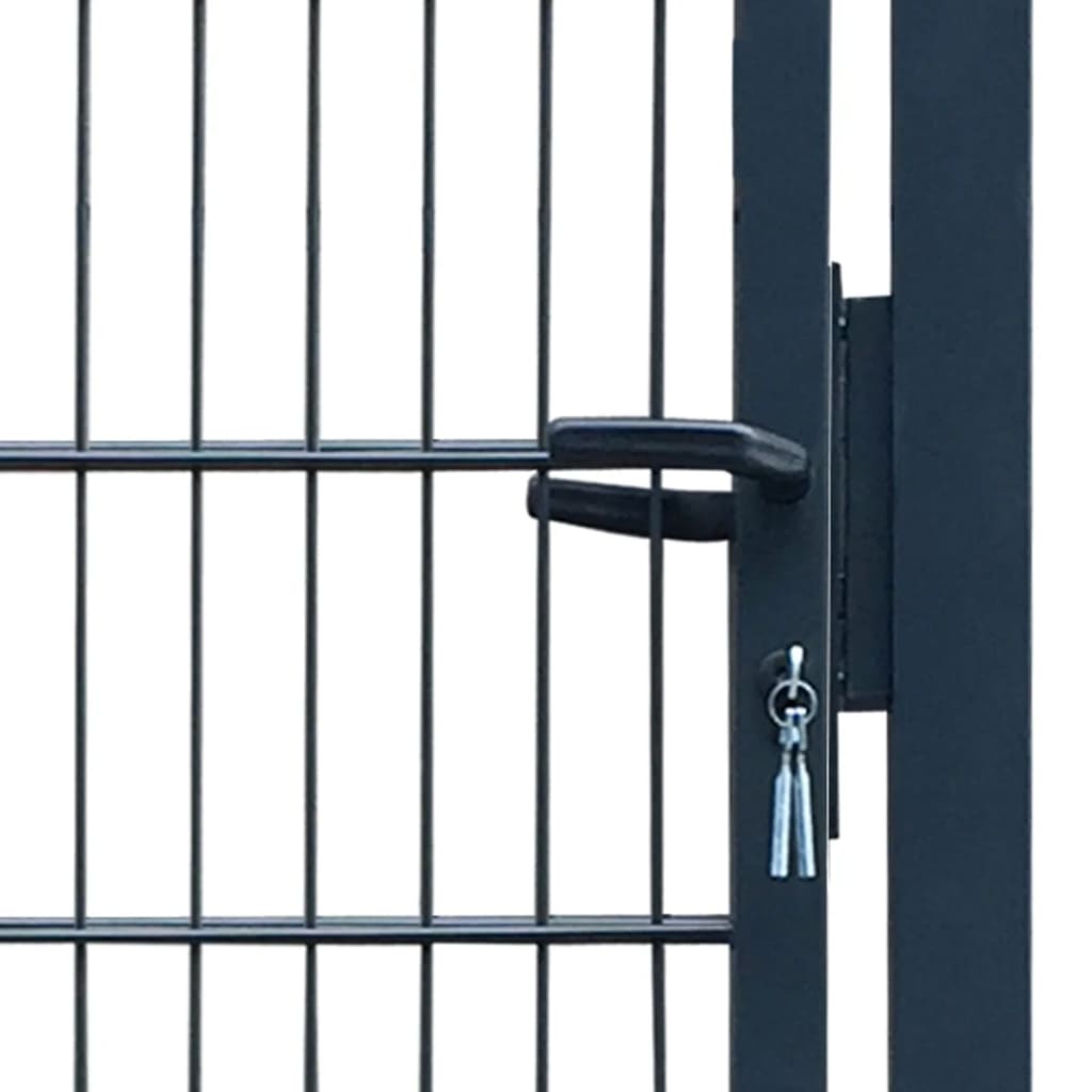 2D Fence Gate (Single) Anthracite Grey 106 x 210 cm- Gates - HomeShopIreland - Home Shop Ireland - Gates - 2D Fence Gate (Single) Anthracite Grey 106 x 210 cm