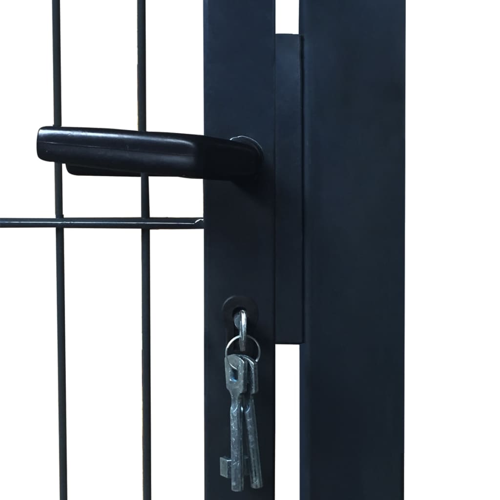 2D Fence Gate (Single) Anthracite Grey 106 x 210 cm- Gates - HomeShopIreland - Home Shop Ireland - Gates - 2D Fence Gate (Single) Anthracite Grey 106 x 210 cm