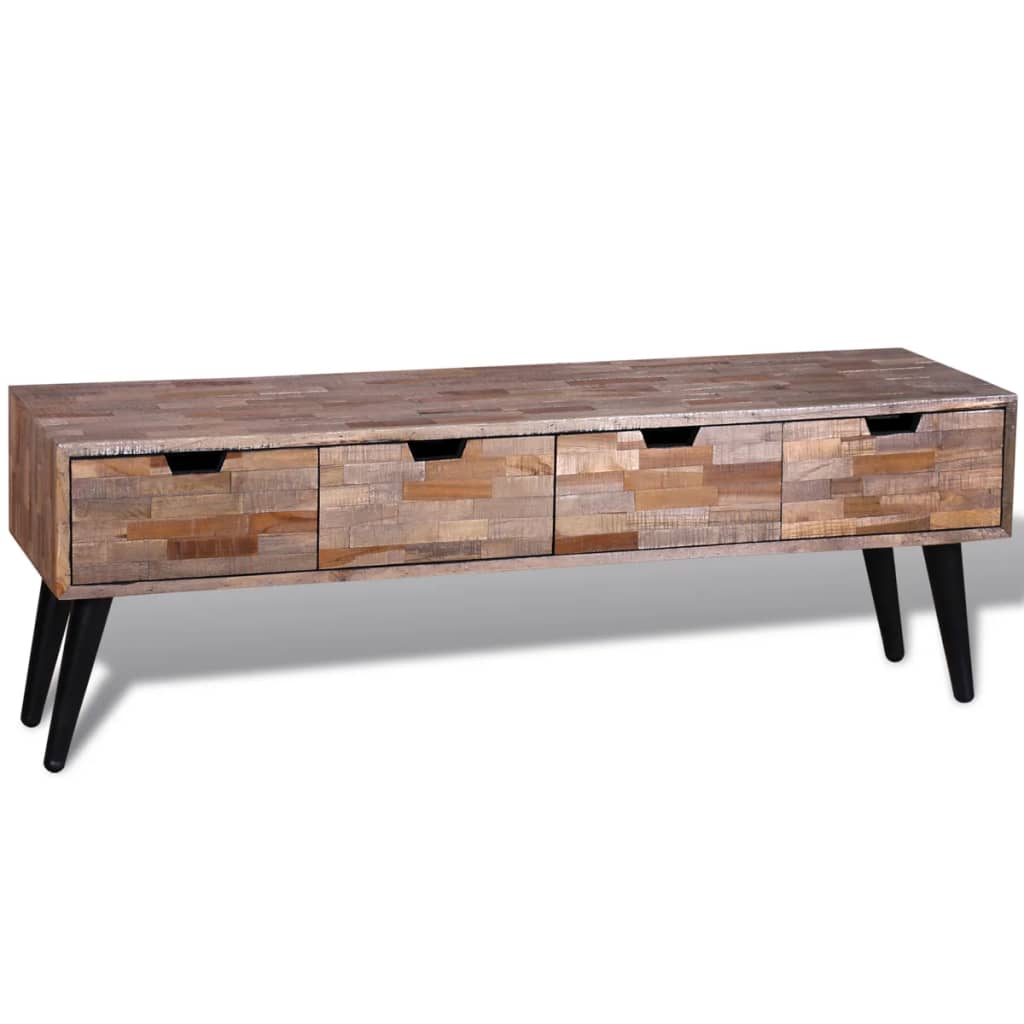 Console TV Cabinet with 4 Drawers Reclaimed Teak- Entertainment Centres & TV Stands - HomeShopIreland - Home Shop Ireland - Entertainment Centres & TV Stands - Console TV Cabinet with 4 Drawers Reclaimed Teak