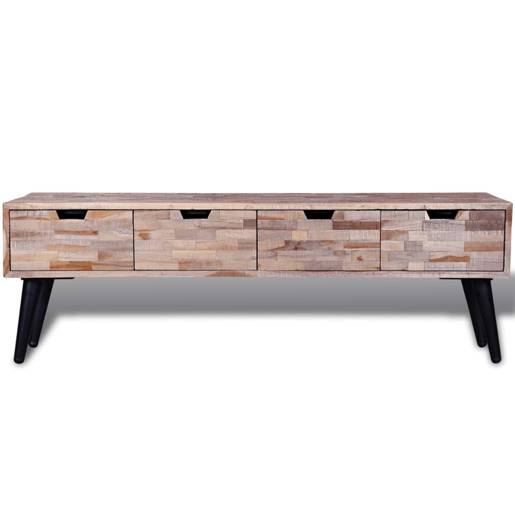 Console TV Cabinet with 4 Drawers Reclaimed Teak- Entertainment Centres & TV Stands - HomeShopIreland - Home Shop Ireland - Entertainment Centres & TV Stands - Console TV Cabinet with 4 Drawers Reclaimed Teak