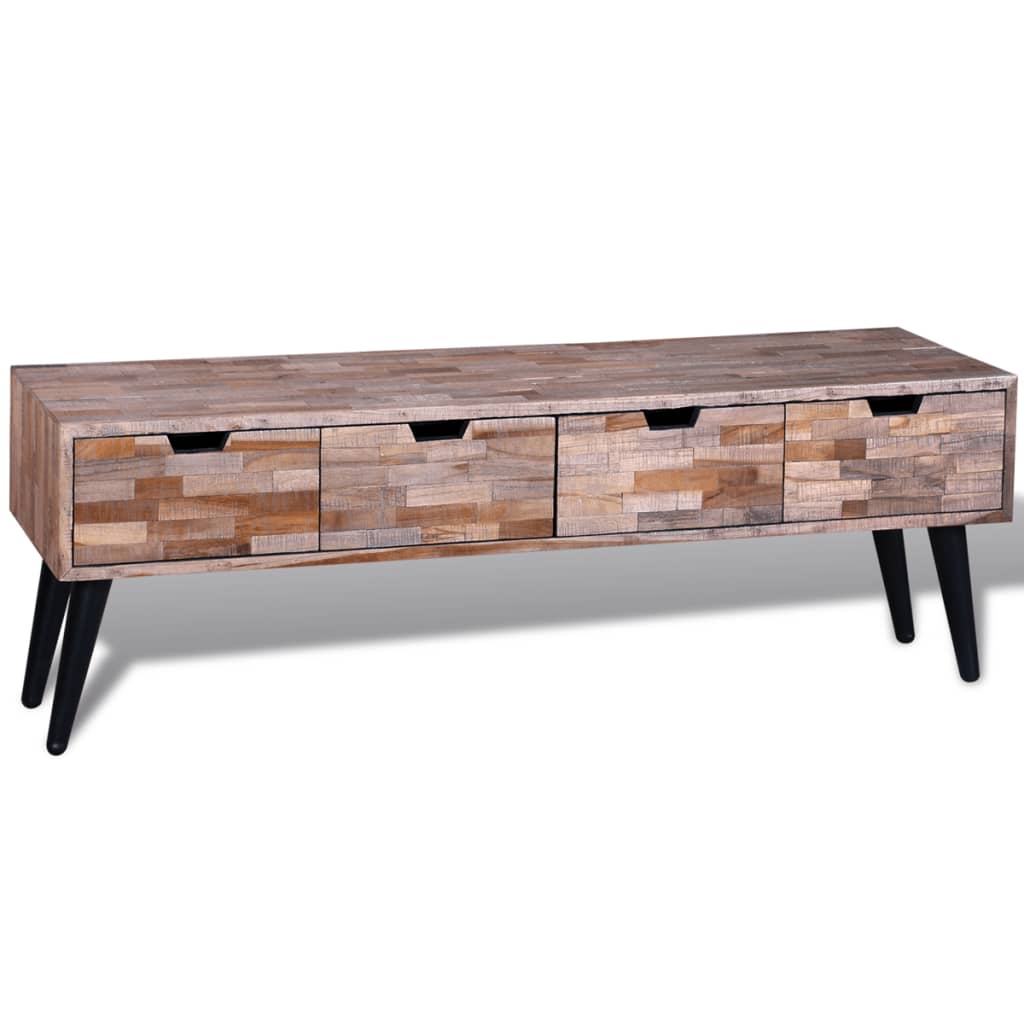 Console TV Cabinet with 4 Drawers Reclaimed Teak- Entertainment Centres & TV Stands - HomeShopIreland - Home Shop Ireland - Entertainment Centres & TV Stands - Console TV Cabinet with 4 Drawers Reclaimed Teak