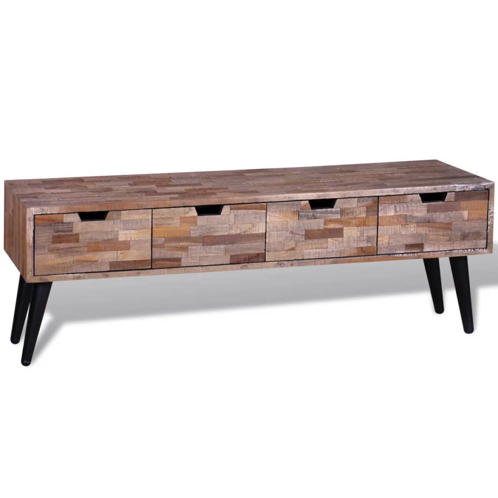 Console TV Cabinet with 4 Drawers Reclaimed Teak- Entertainment Centres & TV Stands - HomeShopIreland - Home Shop Ireland - Entertainment Centres & TV Stands - Console TV Cabinet with 4 Drawers Reclaimed Teak