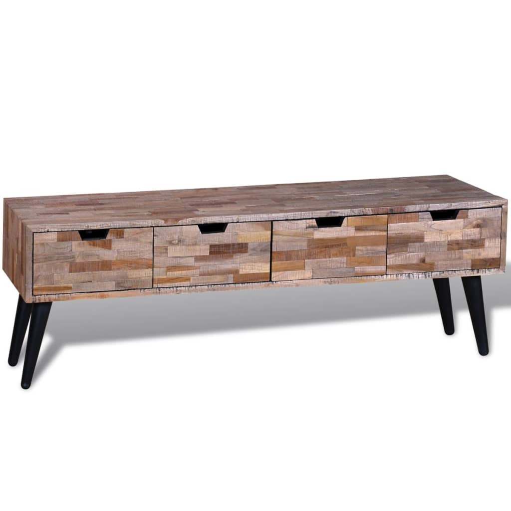 Console TV Cabinet with 4 Drawers Reclaimed Teak- Entertainment Centres & TV Stands - HomeShopIreland - Home Shop Ireland - Entertainment Centres & TV Stands - Console TV Cabinet with 4 Drawers Reclaimed Teak