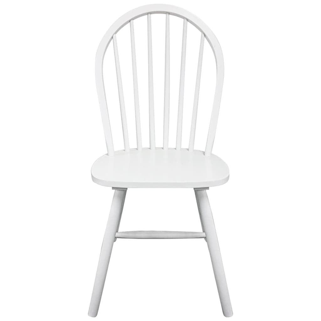 Dining Chairs 4 pcs White Solid Rubber Wood- Kitchen & Dining Room Chairs - HomeShopIreland - Home Shop Ireland - Kitchen & Dining Room Chairs - Dining Chairs 4 pcs White Solid Rubber Wood