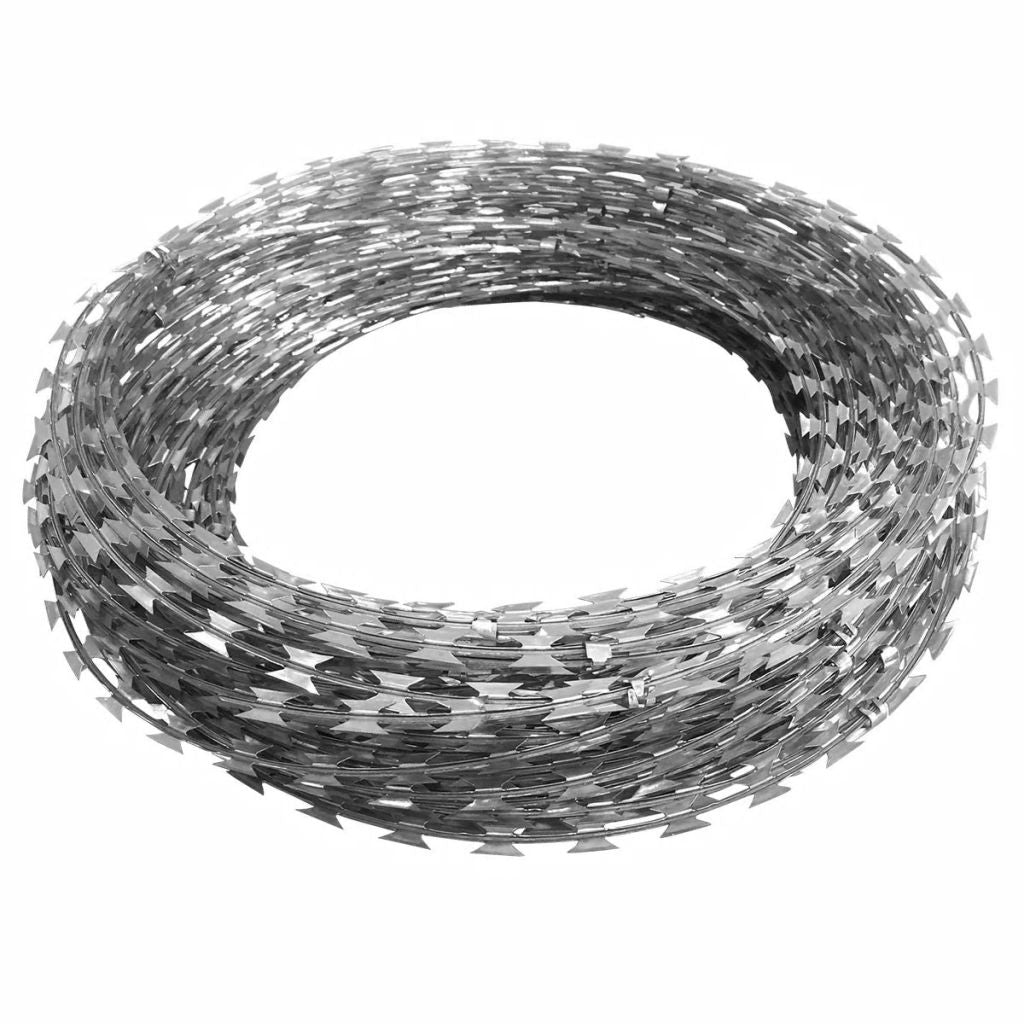 BTO-22 Clipped Concertina NATO Razor Wire Galvanised Steel 150 m- Chain, Wire & Rope - HomeShopIreland - Home Shop Ireland - Chain, Wire & Rope - BTO-22 Clipped Concertina NATO Razor Wire Galvanised Steel 150 m