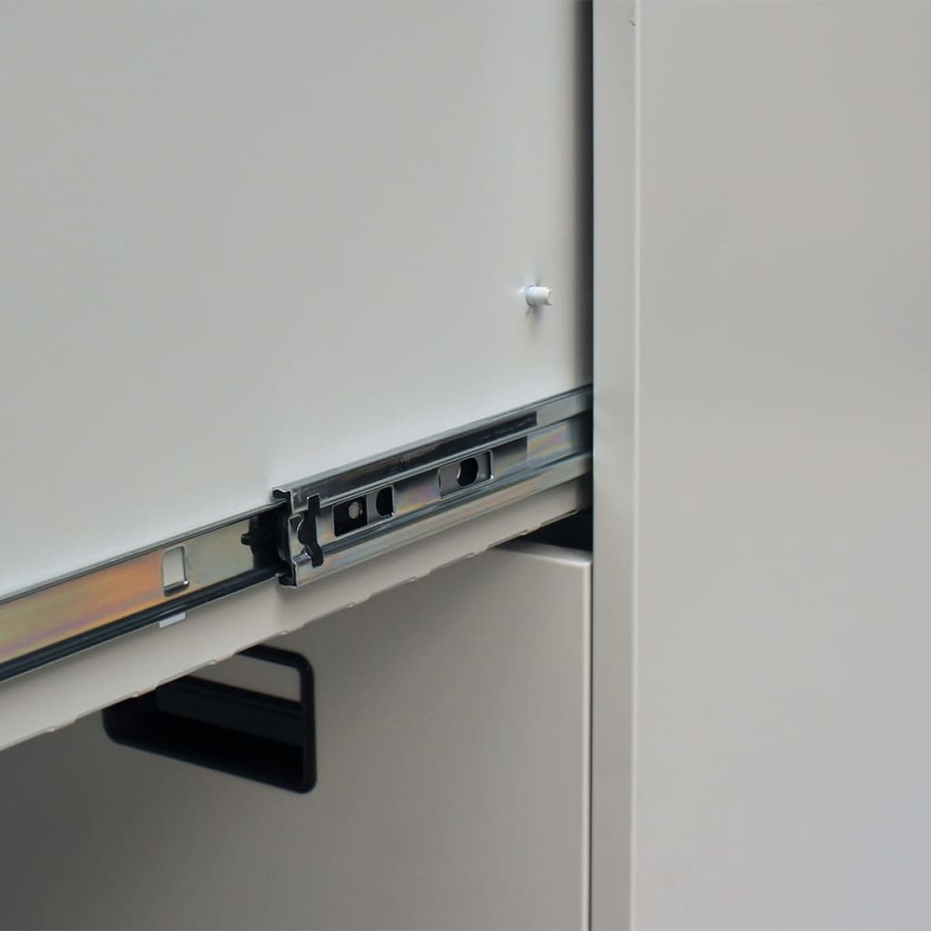 File Cabinet with 3 Drawers Grey 102.5 cm Steel- Filing Cabinets - HomeShopIreland - Home Shop Ireland - Filing Cabinets - File Cabinet with 3 Drawers Grey 102.5 cm Steel