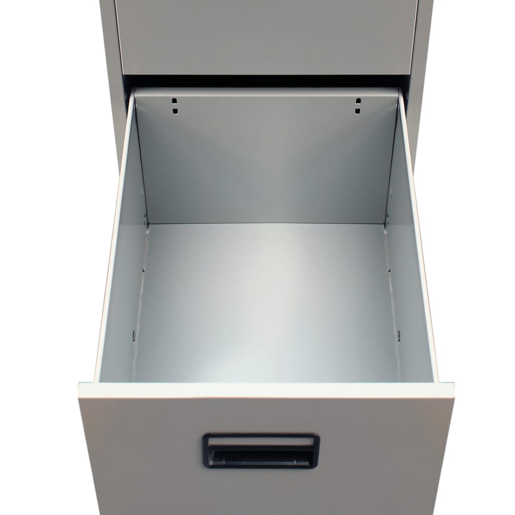 File Cabinet with 3 Drawers Grey 102.5 cm Steel- Filing Cabinets - HomeShopIreland - Home Shop Ireland - Filing Cabinets - File Cabinet with 3 Drawers Grey 102.5 cm Steel