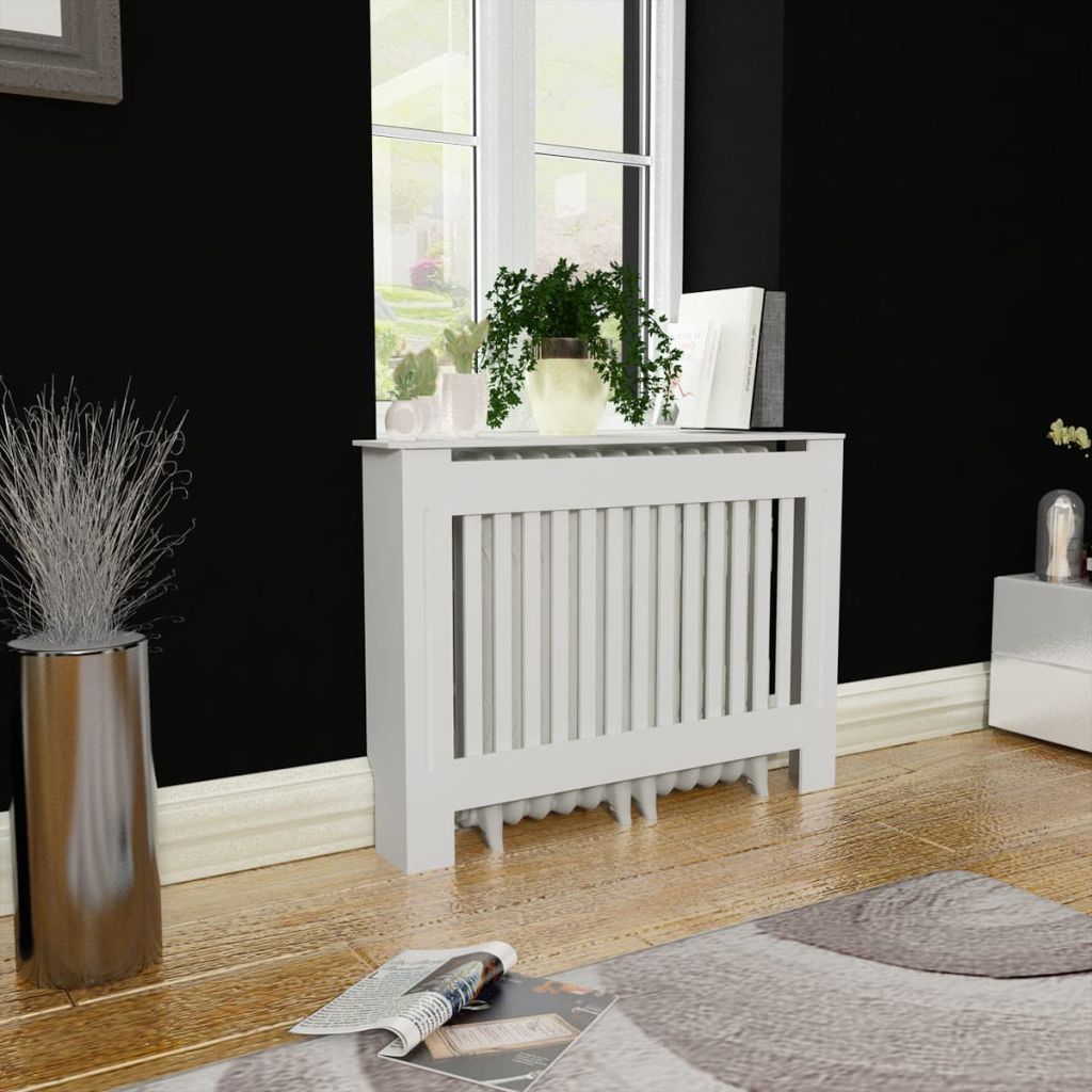 White MDF Radiator Cover Heating Cabinet 112 cm- Heating Radiator Accessories - HomeShopIreland - Home Shop Ireland - Heating Radiator Accessories - White MDF Radiator Cover Heating Cabinet 112 cm