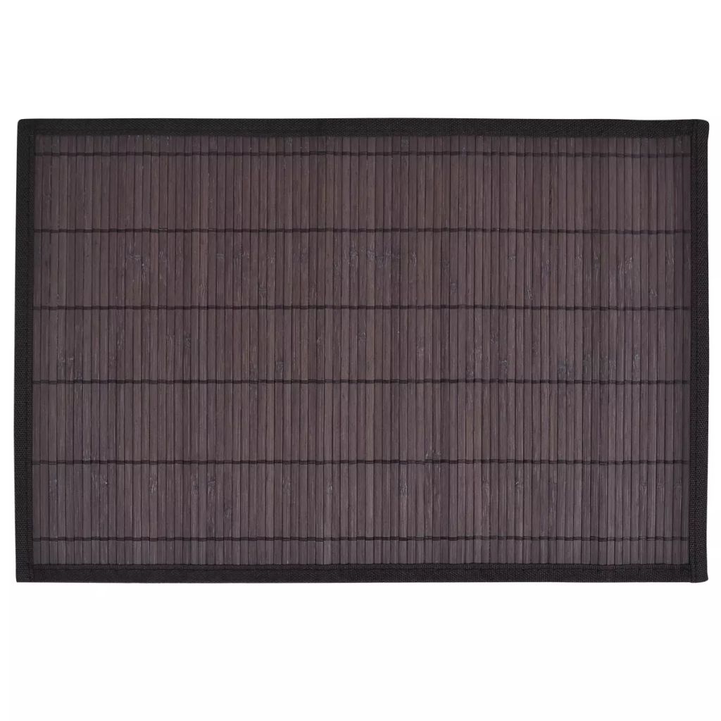 6 Bamboo Placemats 30 x 45 cm Dark Brown- Placemats - HomeShopIreland - Home Shop Ireland - Placemats - 6 Bamboo Placemats 30 x 45 cm Dark Brown