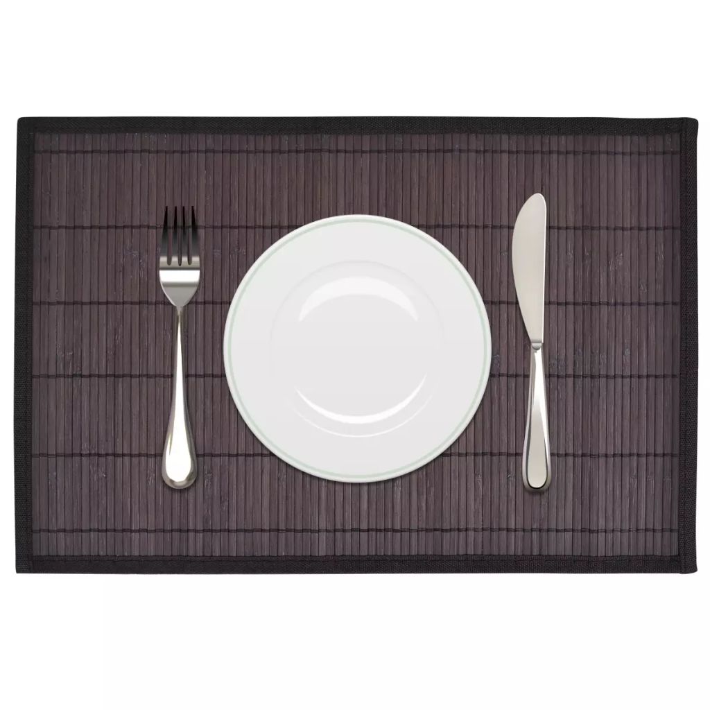 6 Bamboo Placemats 30 x 45 cm Dark Brown- Placemats - HomeShopIreland - Home Shop Ireland - Placemats - 6 Bamboo Placemats 30 x 45 cm Dark Brown
