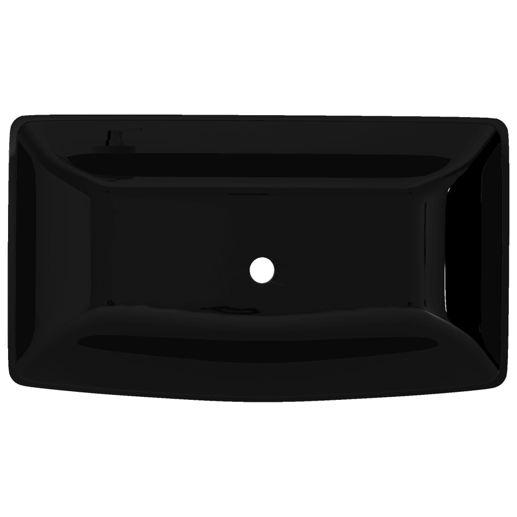 Ceramic Bathroom Sink Basin Black Rectangular- Bathroom Basins - HomeShopIreland - Home Shop Ireland - Bathroom Basins - Ceramic Bathroom Sink Basin Black Rectangular