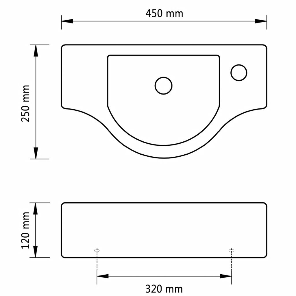Ceramic Bathroom Sink Basin with Faucet Hole Black- Bathroom Basins - HomeShopIreland - Home Shop Ireland - Bathroom Basins - Ceramic Bathroom Sink Basin with Faucet Hole Black