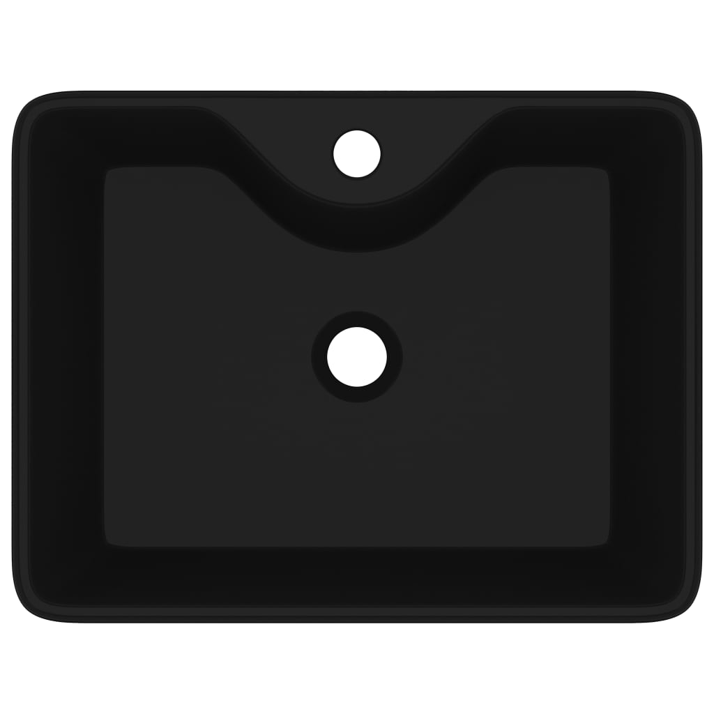Ceramic Bathroom Sink Basin with Faucet Hole Black Square- Bathroom Basins - HomeShopIreland - Home Shop Ireland - Bathroom Basins - Ceramic Bathroom Sink Basin with Faucet Hole Black Square