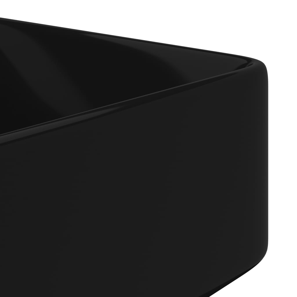 Ceramic Bathroom Sink Basin with Faucet Hole Black Square- Bathroom Basins - HomeShopIreland - Home Shop Ireland - Bathroom Basins - Ceramic Bathroom Sink Basin with Faucet Hole Black Square