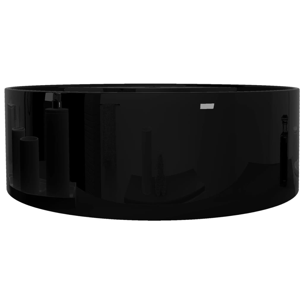 Ceramic Bathroom Sink Basin Faucet/Overflow Hole Black Round- Bathroom Basins - HomeShopIreland - Home Shop Ireland - Bathroom Basins - Ceramic Bathroom Sink Basin Faucet/Overflow Hole Black Round