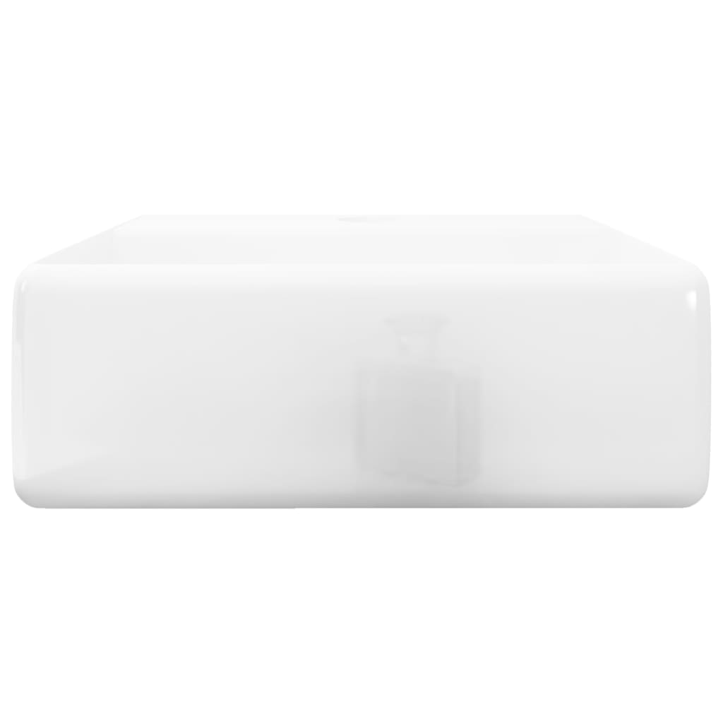 Ceramic Bathroom Sink Basin with Faucet Hole White Square- Bathroom Basins - HomeShopIreland - Home Shop Ireland - Bathroom Basins - Ceramic Bathroom Sink Basin with Faucet Hole White Square