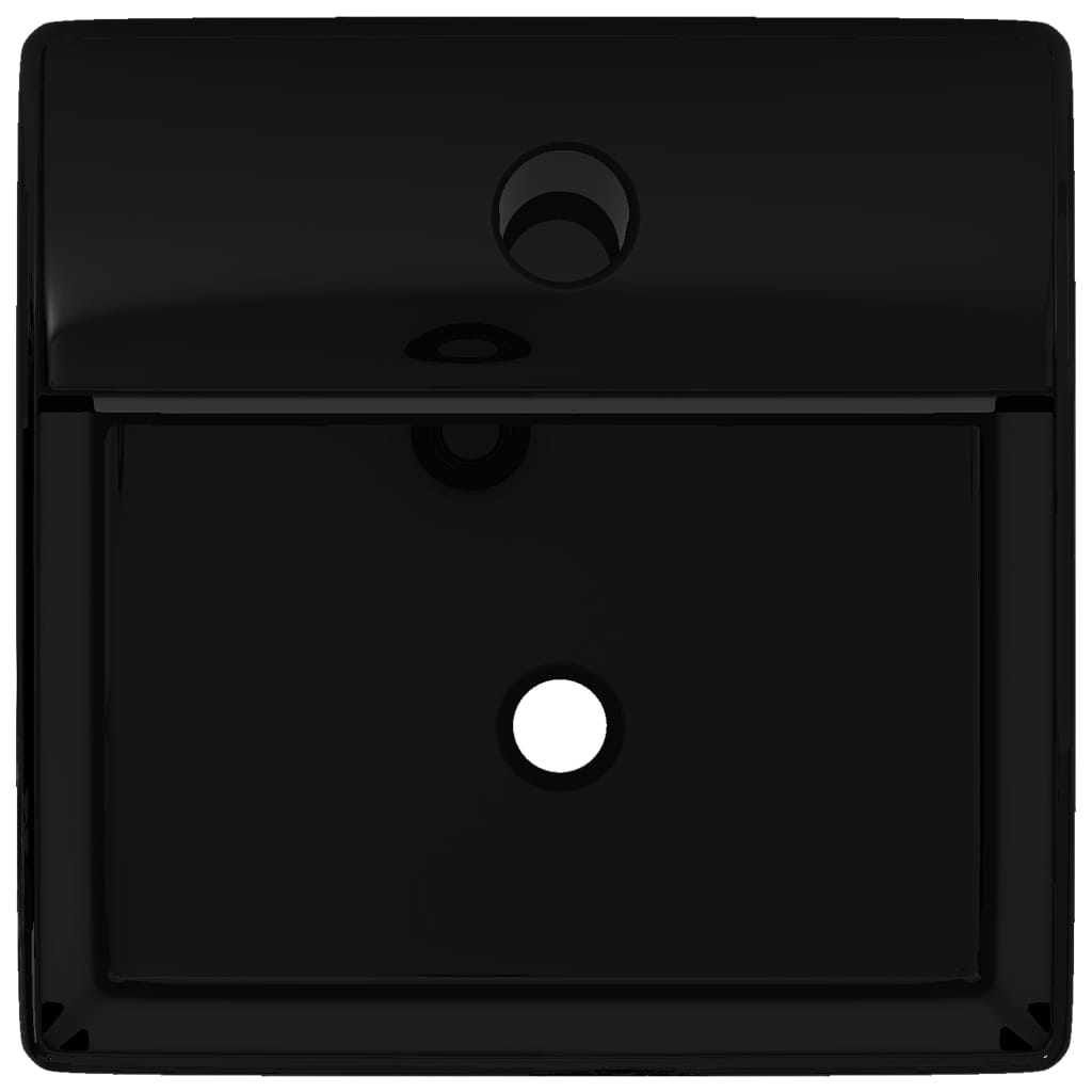 Ceramic Bathroom Sink Basin with Faucet Hole Black Square- Bathroom Basins - HomeShopIreland - Home Shop Ireland - Bathroom Basins - Ceramic Bathroom Sink Basin with Faucet Hole Black Square