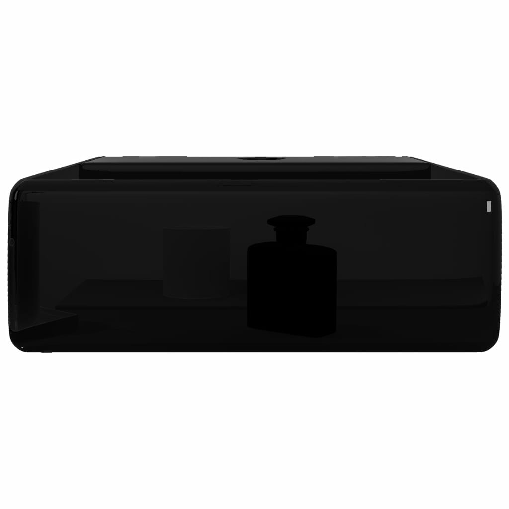 Ceramic Bathroom Sink Basin with Faucet Hole Black Square- Bathroom Basins - HomeShopIreland - Home Shop Ireland - Bathroom Basins - Ceramic Bathroom Sink Basin with Faucet Hole Black Square