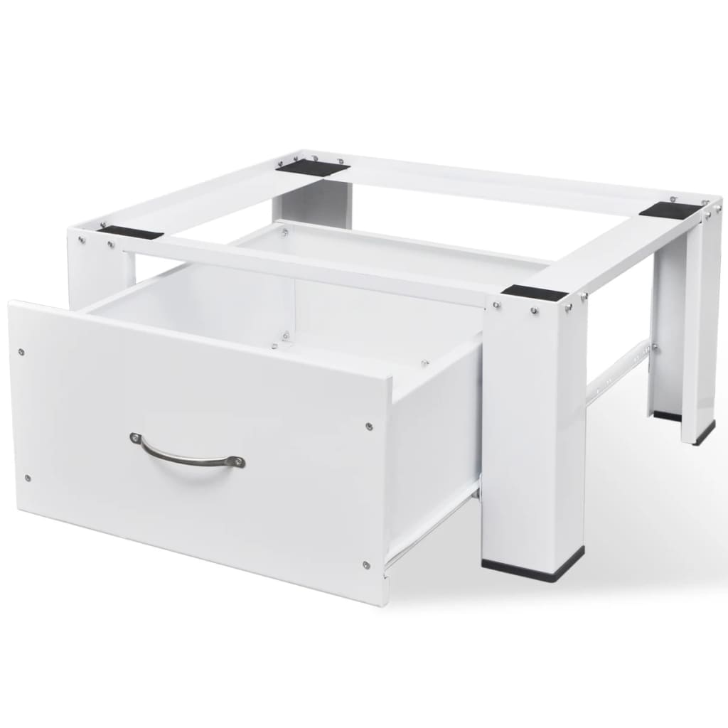 Washing Machine Pedestal with Drawer White- Washer & Dryer Accessories - HomeShopIreland - Home Shop Ireland - Washer & Dryer Accessories - Washing Machine Pedestal with Drawer White