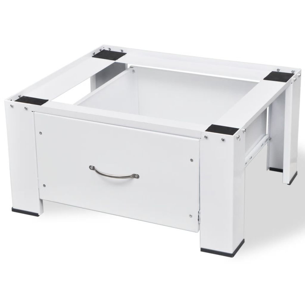 Washing Machine Pedestal with Drawer White- Washer & Dryer Accessories - HomeShopIreland - Home Shop Ireland - Washer & Dryer Accessories - Washing Machine Pedestal with Drawer White