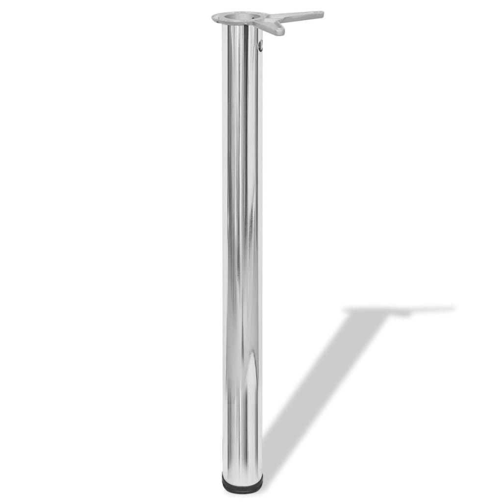 4 Height Adjustable Table Legs Chrome 710 mm- Table Legs - HomeShopIreland - Home Shop Ireland - Table Legs - 4 Height Adjustable Table Legs Chrome 710 mm