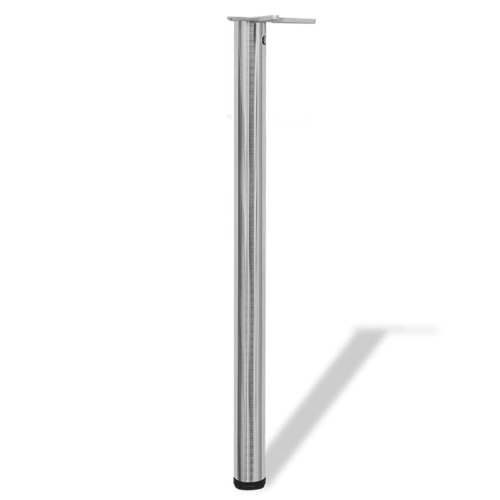 4 Height Adjustable Table Legs Brushed Nickel 870 mm- Table Legs - HomeShopIreland - Home Shop Ireland - Table Legs - 4 Height Adjustable Table Legs Brushed Nickel 870 mm