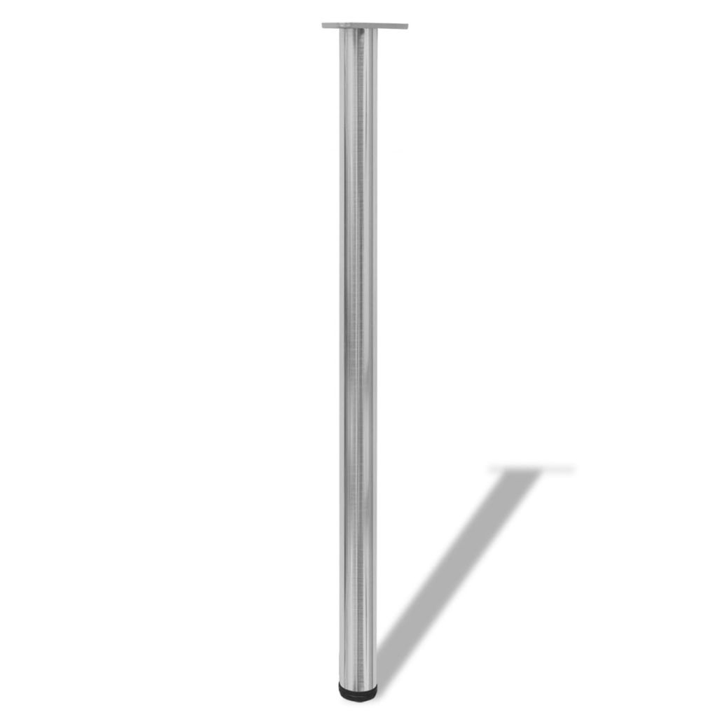 4 Height Adjustable Table Legs Brushed Nickel 1100 mm- Table Legs - HomeShopIreland - Home Shop Ireland - Table Legs - 4 Height Adjustable Table Legs Brushed Nickel 1100 mm
