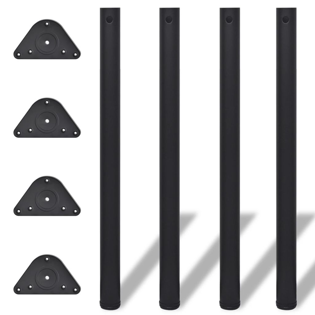 4 Height Adjustable Table Legs Black 870 mm- Table Legs - HomeShopIreland - Home Shop Ireland - Table Legs - 4 Height Adjustable Table Legs Black 870 mm